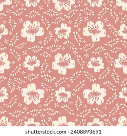 Seamless abstract pattern with floral ornament
