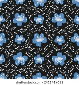 Seamless abstract pattern with floral ornament
