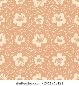 Seamless abstract pattern with floral ornament
