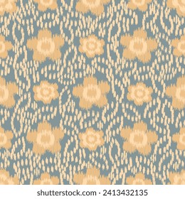 Seamless abstract pattern with floral ornament

