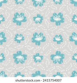 Seamless abstract pattern with floral ornament
