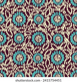 Seamless abstract pattern with floral ornament
