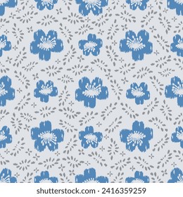 Seamless abstract pattern with floral ornament
