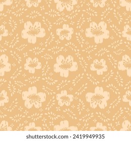 Seamless abstract pattern with floral ornament

