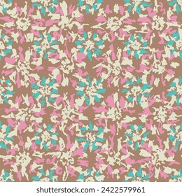 Seamless abstract pattern with floral ornament
