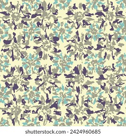 Seamless abstract pattern with floral ornament
