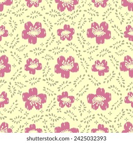 Seamless abstract pattern with floral ornament
