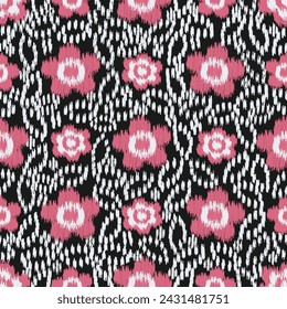 Seamless abstract pattern with floral ornament
