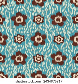 Seamless abstract pattern with floral ornament
