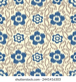 Seamless abstract pattern with floral ornament

