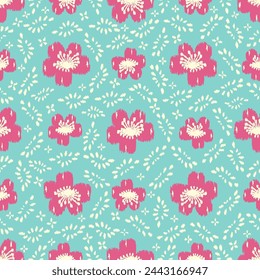 Seamless abstract pattern with floral ornament
