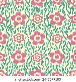 Seamless abstract pattern with floral ornament
