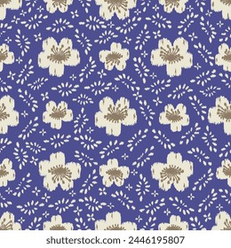 Seamless abstract pattern with floral ornament
