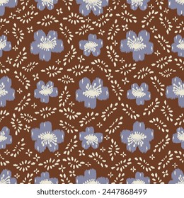 Patrón abstracto sin costura con adorno floral
