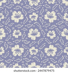 Seamless abstract pattern with floral ornament
