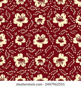 Patrón abstracto sin costura con adorno floral
