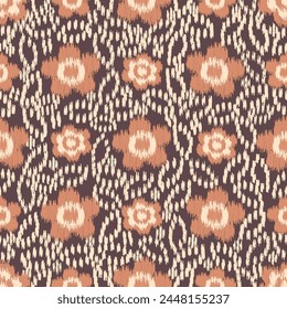 Patrón abstracto sin costura con adorno floral
