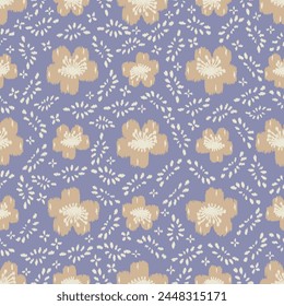 Seamless abstract pattern with floral ornament
