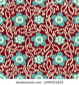 Seamless abstract pattern with floral ornament
