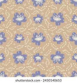 Seamless abstract pattern with floral ornament
