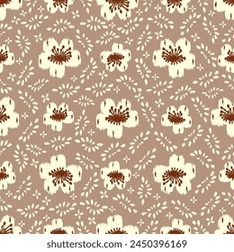 Seamless abstract pattern with floral ornament


