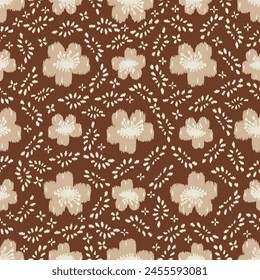 Seamless abstract pattern with floral ornament
