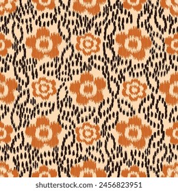 Seamless abstract pattern with floral ornament
