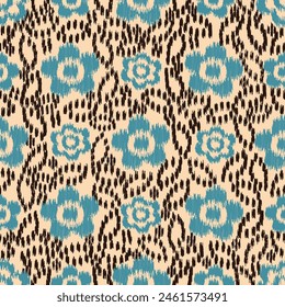 Seamless abstract pattern with floral ornament
