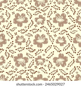 Seamless abstract pattern with floral ornament
