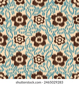 Seamless abstract pattern with floral ornament

