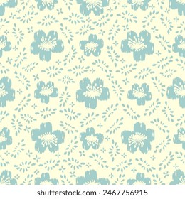 Seamless abstract pattern with floral ornament
