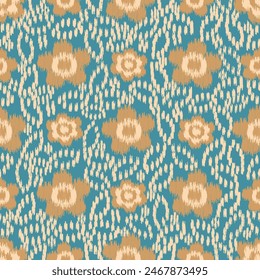 Seamless abstract pattern with floral ornament
