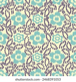 Seamless abstract pattern with floral ornament
