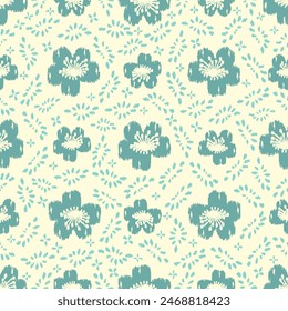 Seamless abstract pattern with floral ornament
