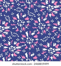 Seamless abstract pattern with floral ornament
