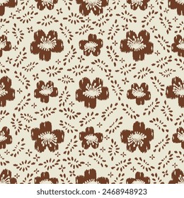 Seamless abstract pattern with floral ornament

