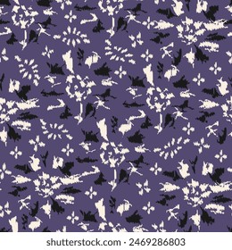 Seamless abstract pattern with floral ornament

