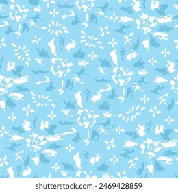 Seamless abstract pattern with floral ornament
