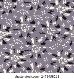 Seamless abstract pattern with floral ornament

