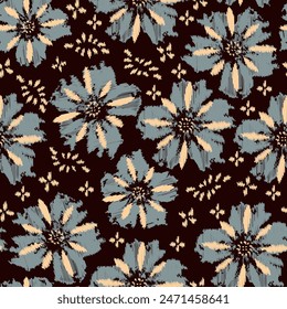 Seamless abstract pattern with floral ornament

