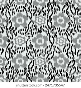Patrón abstracto sin costura con adorno floral
