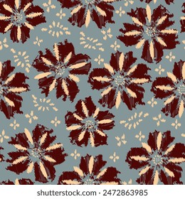 Seamless abstract pattern with floral ornament
