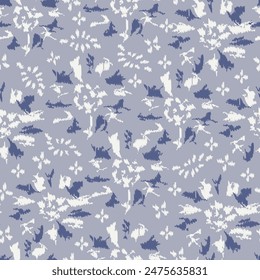 Seamless abstract pattern with floral ornament
