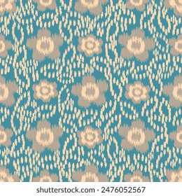 Seamless abstract pattern with floral ornament
