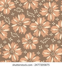 Seamless abstract pattern with floral ornament
