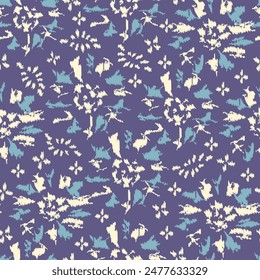 Seamless abstract pattern with floral ornament
