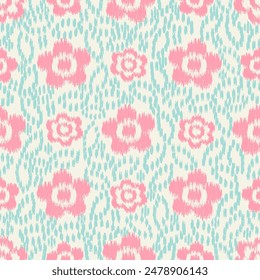 Patrón abstracto sin costura con adorno floral
