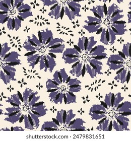 Seamless abstract pattern with floral ornament
