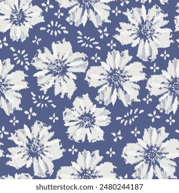 Seamless abstract pattern with floral ornament
