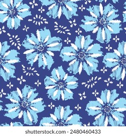 Seamless abstract pattern with floral ornament

